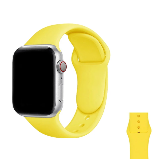 Silicone Strap For Apple Watch Band  7 41mm/45mm Series 6 SE 5 4 42mm/44mm Rubber Wristband iWatch 3 2 1 38/40mm Smart Bracelet 19