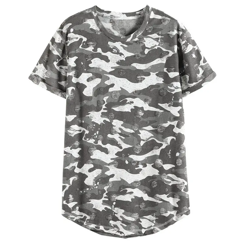 NEGIZBER 2019 New Top Tees Men Fashion Casual 100 Cotton Camouflage Print T Shirt Men Slim Fit Short Sleeve Funny T-Shirt Men