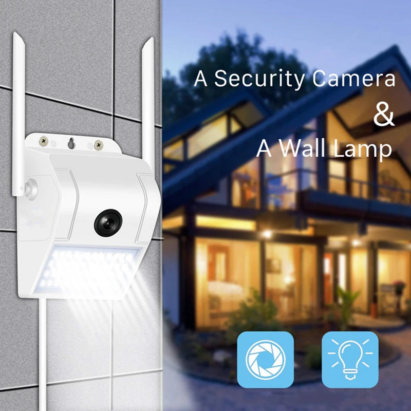 Wall Lamp Camera Outdoor IP66 Waterproof 1080P Good Night Vision Wide Angle With Speaker CCTV RJ45 WIFI Hidden Spy Streetlight |