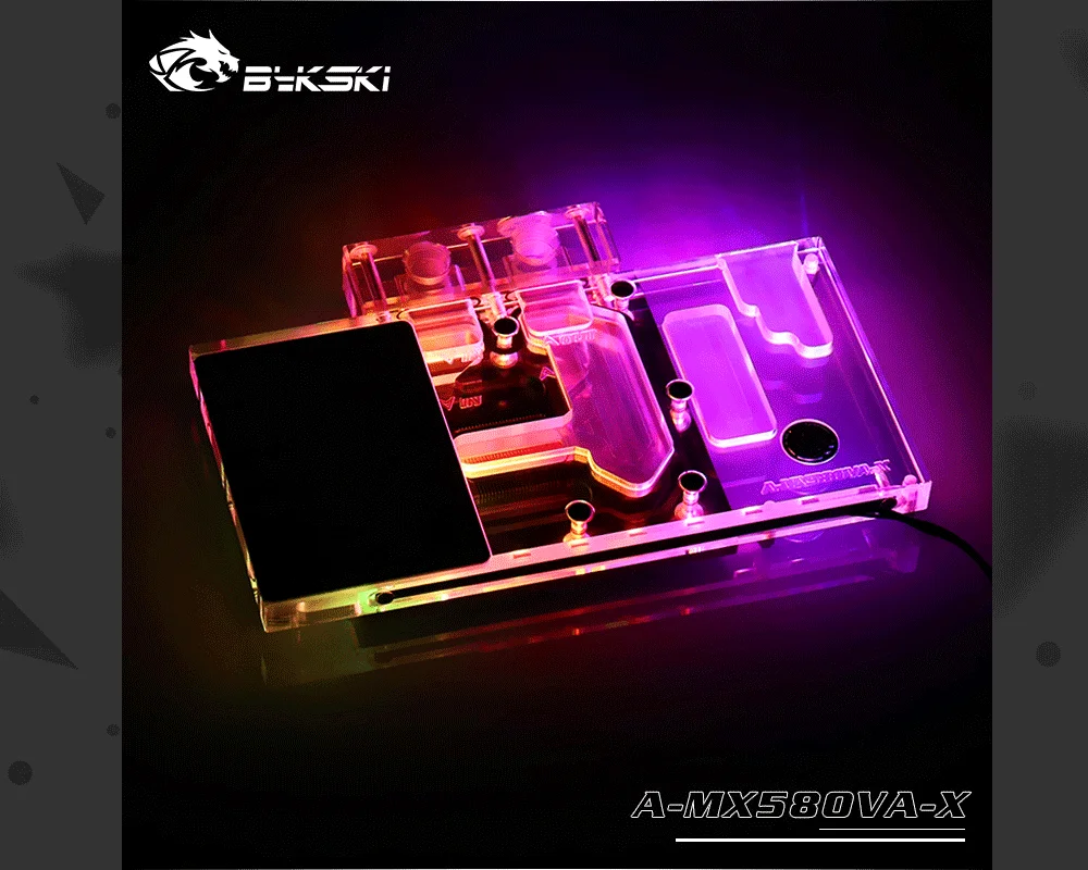 Bykski A-MX58OVA-X, полное покрытие видеокарты блок водяного охлаждения, для Maxsun RX580