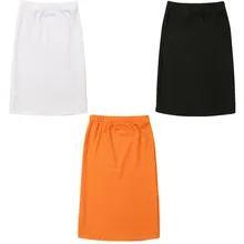 Однотонные трикотажные юбки для маленьких девочек; облегающее короткое платье