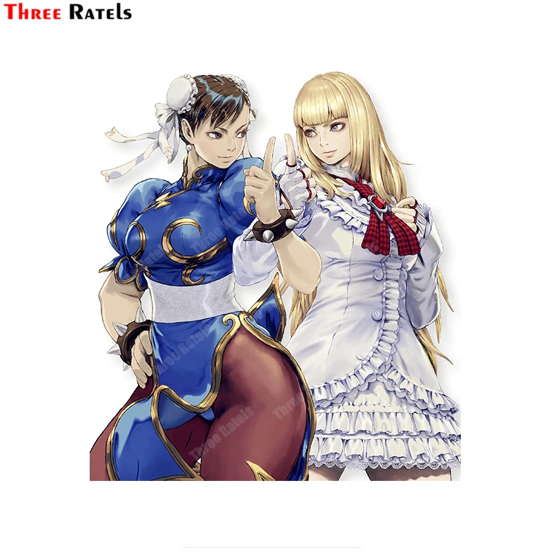 

Three Ratels A801Cool Anime Game Chun Li And Lili Fighter For Occlusion Scratch DIY Vinyl Material Decor Decals Stickers