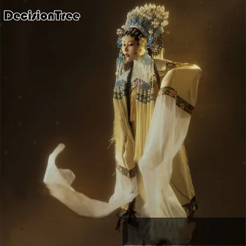 

2020 chinese traditional costume for women ancient hanfu cloak cosplay lady elegant tang stage costume oriental dress dance wear