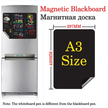 

A3 Size Blackboard Calendar Magnetic Chalkboard for Kids Message Table Painting Writing Board Fridge Menu Sticker