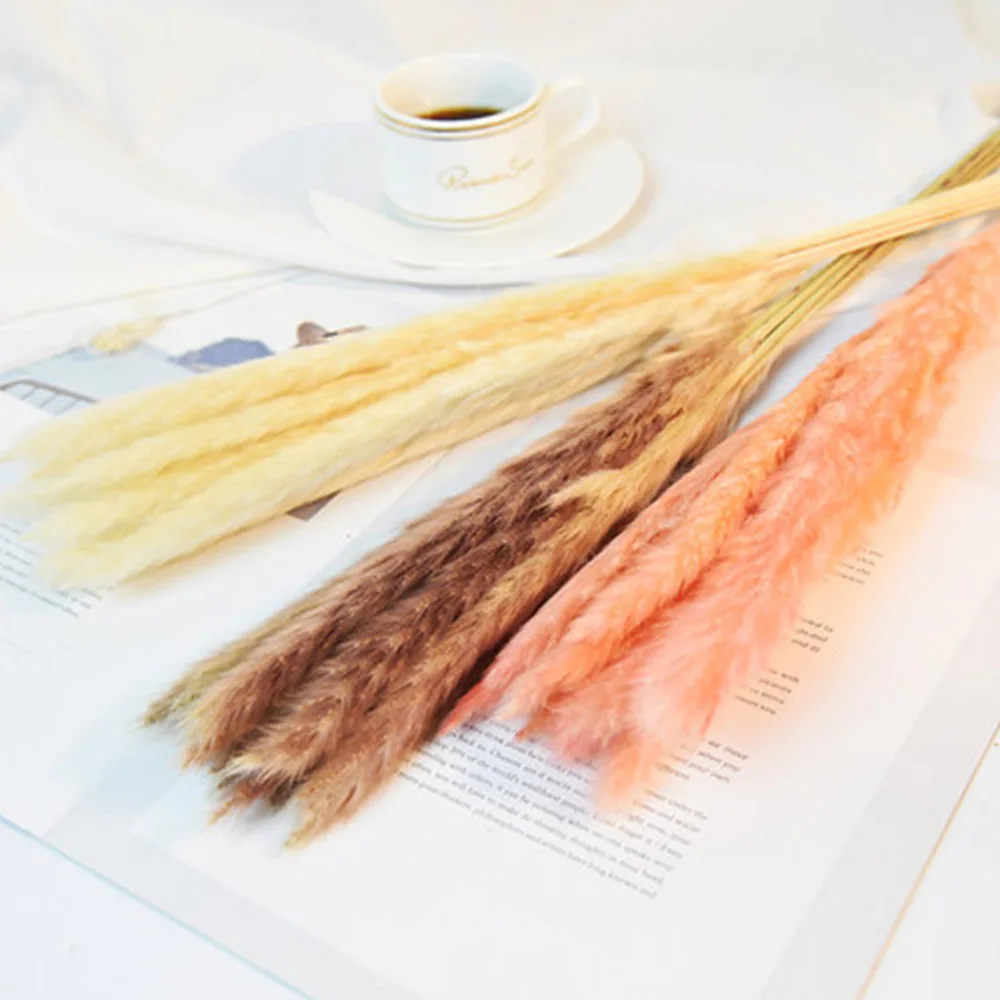 20 шт. свадебный цветок букет Натуральные Сушеные маленькие пампасы темно розовый