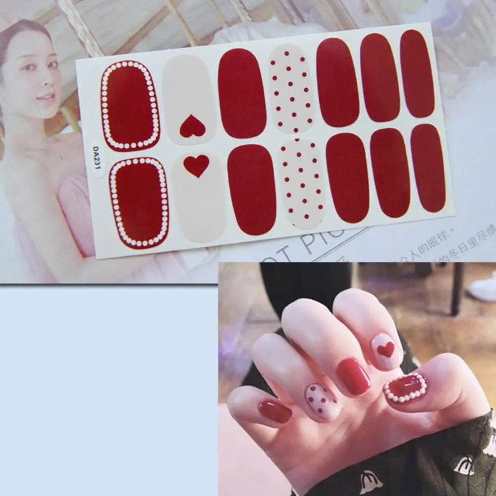 

Full Cover Nail Stickers Self Adhesive Stickers Polish Transfer Tips Wraps Waterproof Manicure Stickers Decals For Nail Art