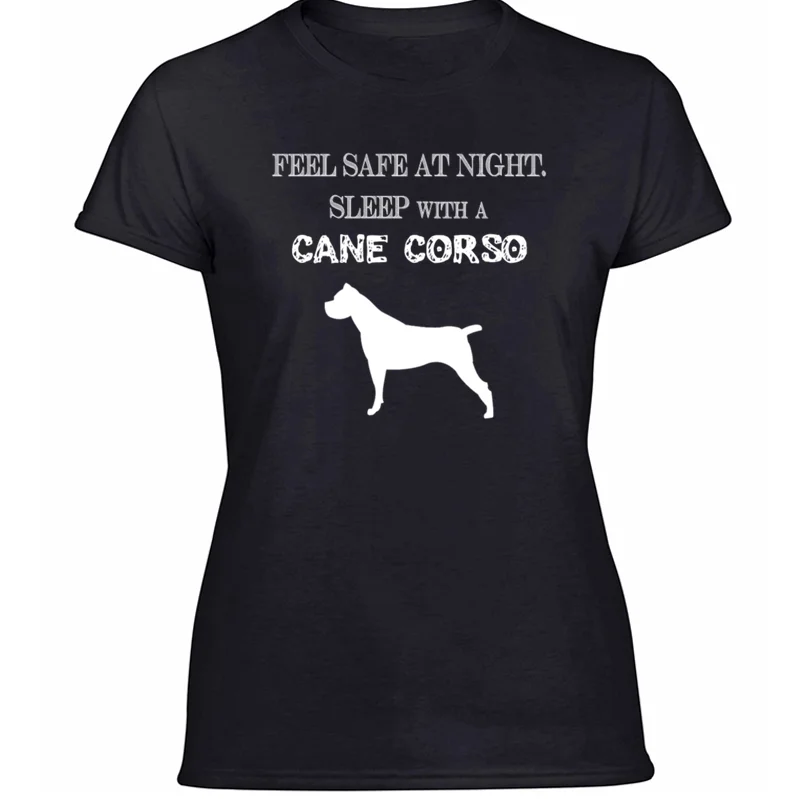 Классический Cane Corso чувствовать себя в безопасности ночью. Футболка с надписью «Sleep With A Can» летняя крутая Мужская футболка с коротким рукавом и круглым вырезом размер S-5xl