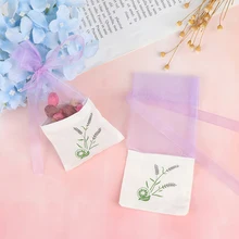 6 шт., цветочный рисунок Портативный пустой масляная лампа с лавандовым ароматом Сумка-Саше