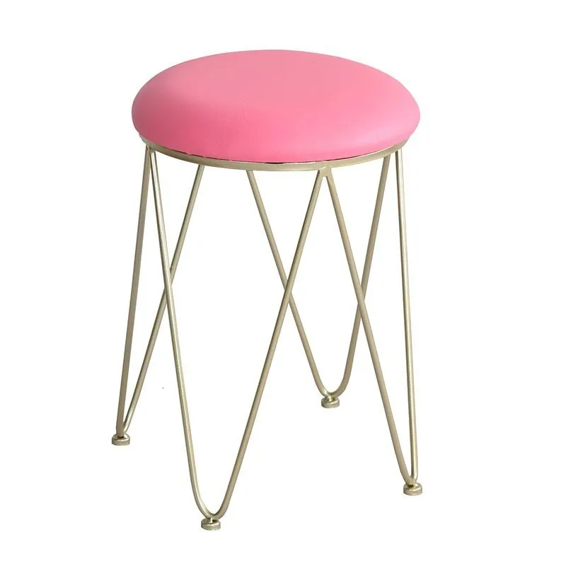  Concise Modern Ins Low Stool Bedroom Soft Iron Package Nothing Backrest Dining Chair Northern Europ - 4000263797567