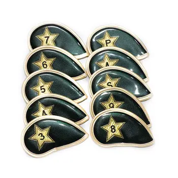 

PU Leather Training Aids Golf Iron Head Covers Durable Anti Scratch Portable Outdoor Sports Professional Gift Protective Case