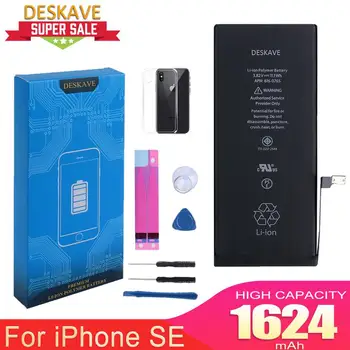 

100% Brand New For iphone SE Battery 1624mAh New Replacement Battery for iphone SE Li-Polymer with Repair Tools Kits A1723 A1724