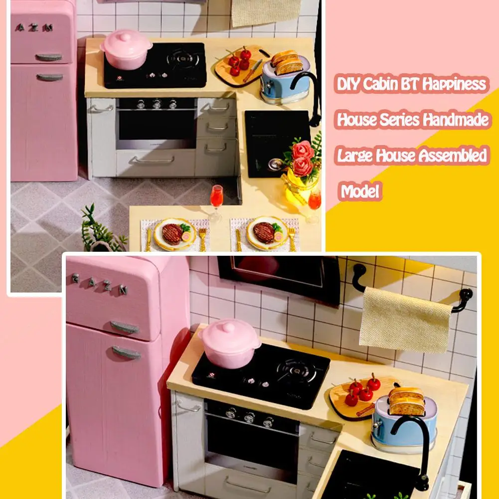 4 стиля обучающий подарок для DIY кабина BT счастье дом серии ручной работы большой дом сборочные модельные игрушки для детей