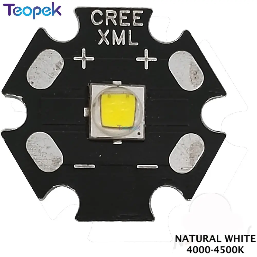 CREE XML2 светодиодный XM-L2 T6 10 Вт белый нейтральный белый теплый белый высокой мощности Светодиодный излучатель с 16 мм 20 мм PCB для фонарика фонарь