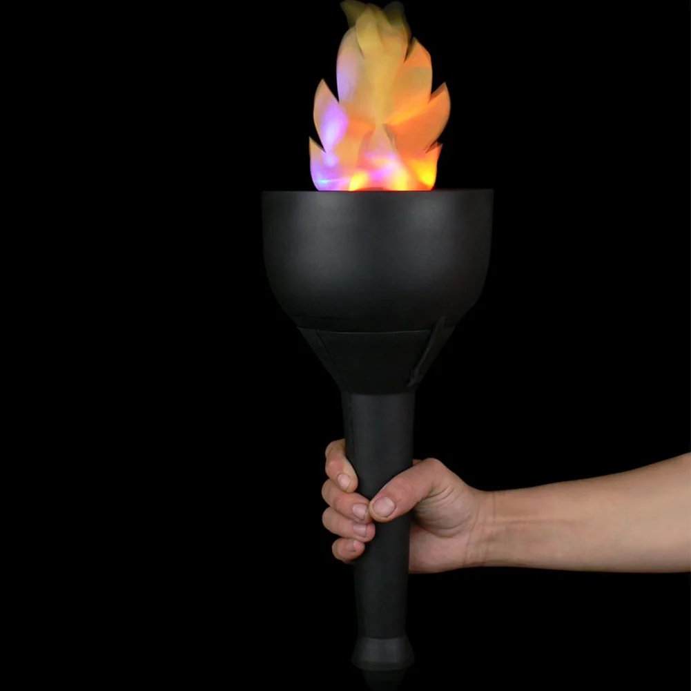 

Decoration Halloween Hanging Led Handhold Flame Lamp Photoelectric Electronic Fake Fire Bonfire Desktop Burning Torch 4 In 1