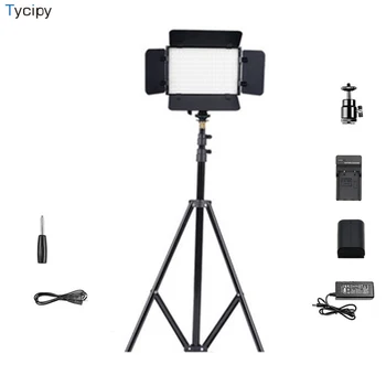 

Camera Profesional LED Photography Lighting Video Studio Light Bi-color Adjustable with 1.6m Tripod Stand for Canon Nikon DSLR