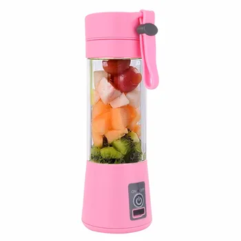 

380ml Portable Juicer Electric USB Rechargeable Smoothie Blender 6 Blades Vegetable Fruit Mini Juice Cup food Squeezers#G