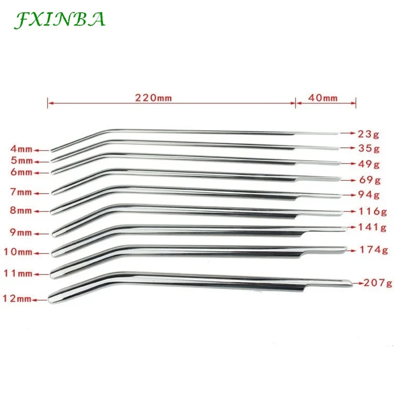 FXINBA 4-12mm Stainless Steel Penis Plug Male Urethral Sound Dilators Erotic Adult Sex Toys for Men Gay Urethral Stimulation