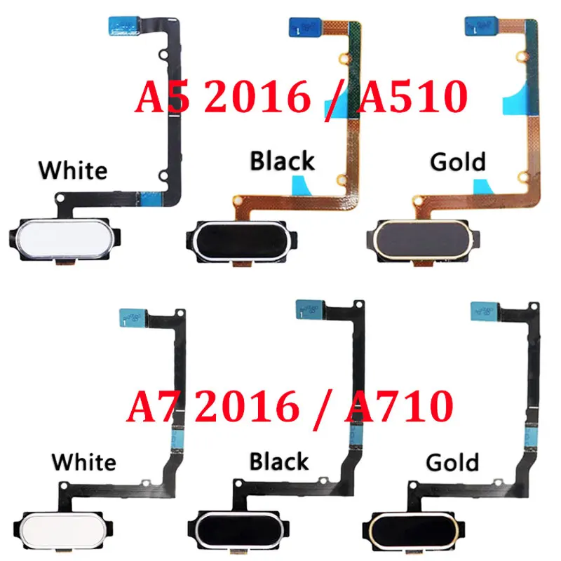 Для samsung Galaxy A5 A7 A510 A510F A710 A710F Главная Кнопка отпечатков пальцев сенсор Touch ID возврат ключа меню гибкий кабель