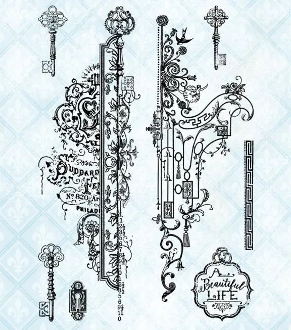 Background stamp Clear Stamp Scrapbooking Transparent Silicone Rubber DIY Photo Album Decor 116