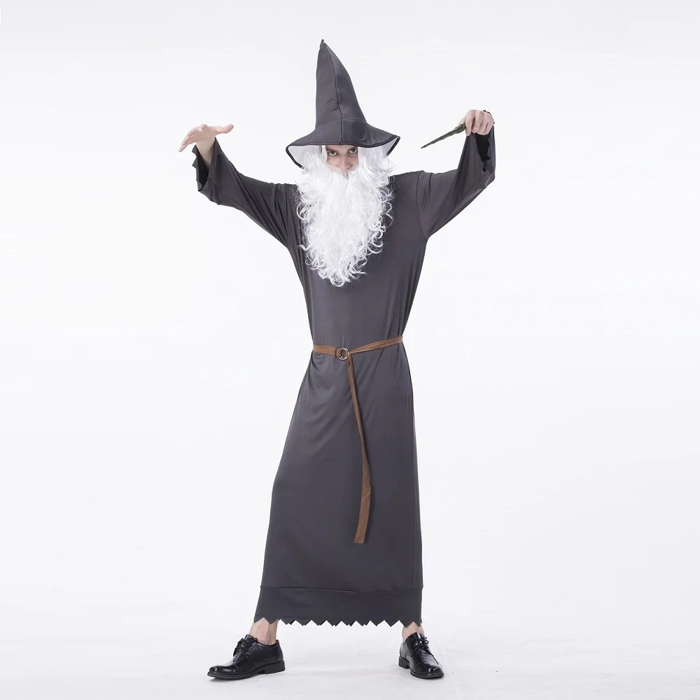 Gandalf White Wig and Beard Lord of the Rings Adult Halloween Costume