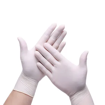 

100Pcs Disposable Gloves White Nitrile Rubber Latex Gloves Food Laboratory Cleaning Plastic Thick Durable Gloves-M