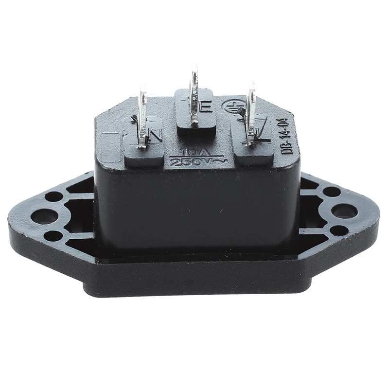 10 шт. черный 3 контакта IEC320 C14 Впускной Разъем питания AC 250V 10A