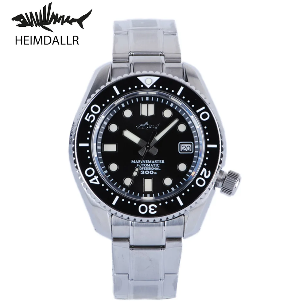 

Мужские наручные часы Heimdallr с черным циферблатом, сапфировым стеклом SBDX, водонепроницаемость 300 м, NH35, мужские наручные часы с автоматическим перемещением