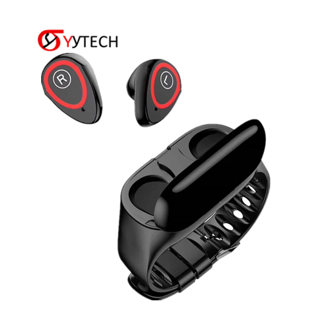 SYYTECH M1 умный браслет Bluetooth гарнитура 2-в-1 мониторинг здоровья мульти-спортивный режим Шагомер Смарт-часы-телефон