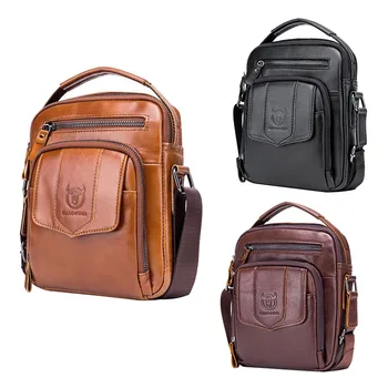 

BULLCAPTAIN Brand Fashion Genuine Leather Men's Shoulder Bag Retro Men's Crossbody Bag Casual Bag