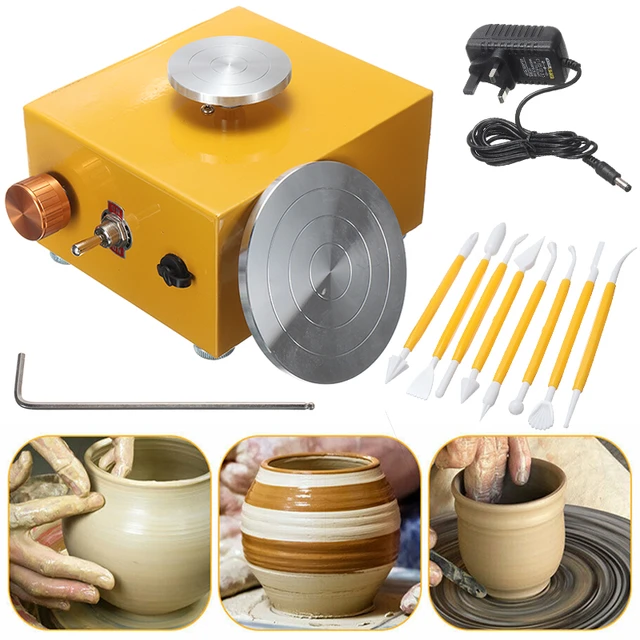 VEVOR Mini Pottery Wheel Machine With Turntable Trays Electric Pottery Tool  30W for Home & School Pottery Clay DIY Ceramic Work - AliExpress