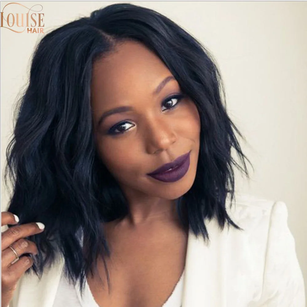 Короткие натуральные волнистые волосы Louise Hair глубокие синтетические парики