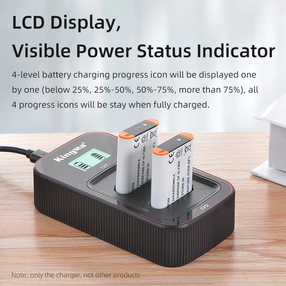 KingMa NP-BX1 NP BX1 Battery Charger battery charger LCD USB Charger For Sony ZV-1 RX100M7 M6 M5 M4 M3 M2 RX1R II DSC-HX90 WX350 HX90 HX400