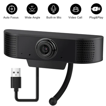 

HD Webcam 1080P USB 3.0 Computer Camera Web Camera Auto Focusing Wild Angle with Microphone for Video Conference Chat Lecture