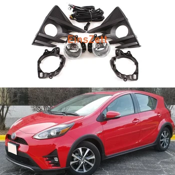 

1set Car Fog Light Assembly for Toyota Prius C/AQUA Crossover 2018~ON Front Bumper Lamp Daylight with Wiring & Switch