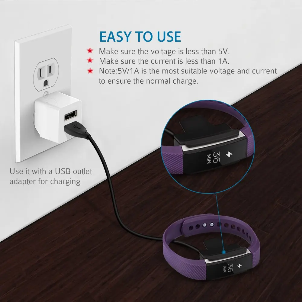Высокое качество usb зарядка 30 см кабель замена зарядное устройство шнур провод для Fitbit Alta Смарт часы