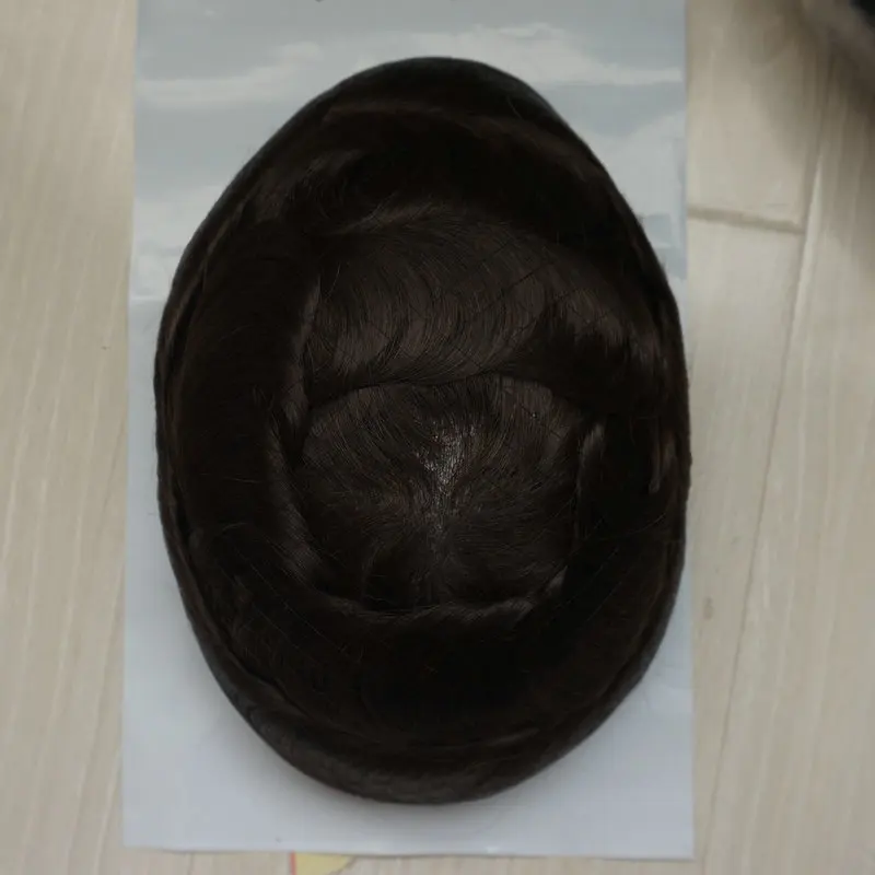 2 # Hstonir моно Пьеса Топ волос с NPU наиболее прочный тупею индийский Волосы Remy удобные кусок волос H033 - Парик Цвет: 2 #