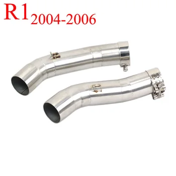 

R1 Motorcycle Exhaust Middle Link Modified Pipe Mid Connection Middle Pipe For R1 YZF-R1 2004 2005 2006 Years