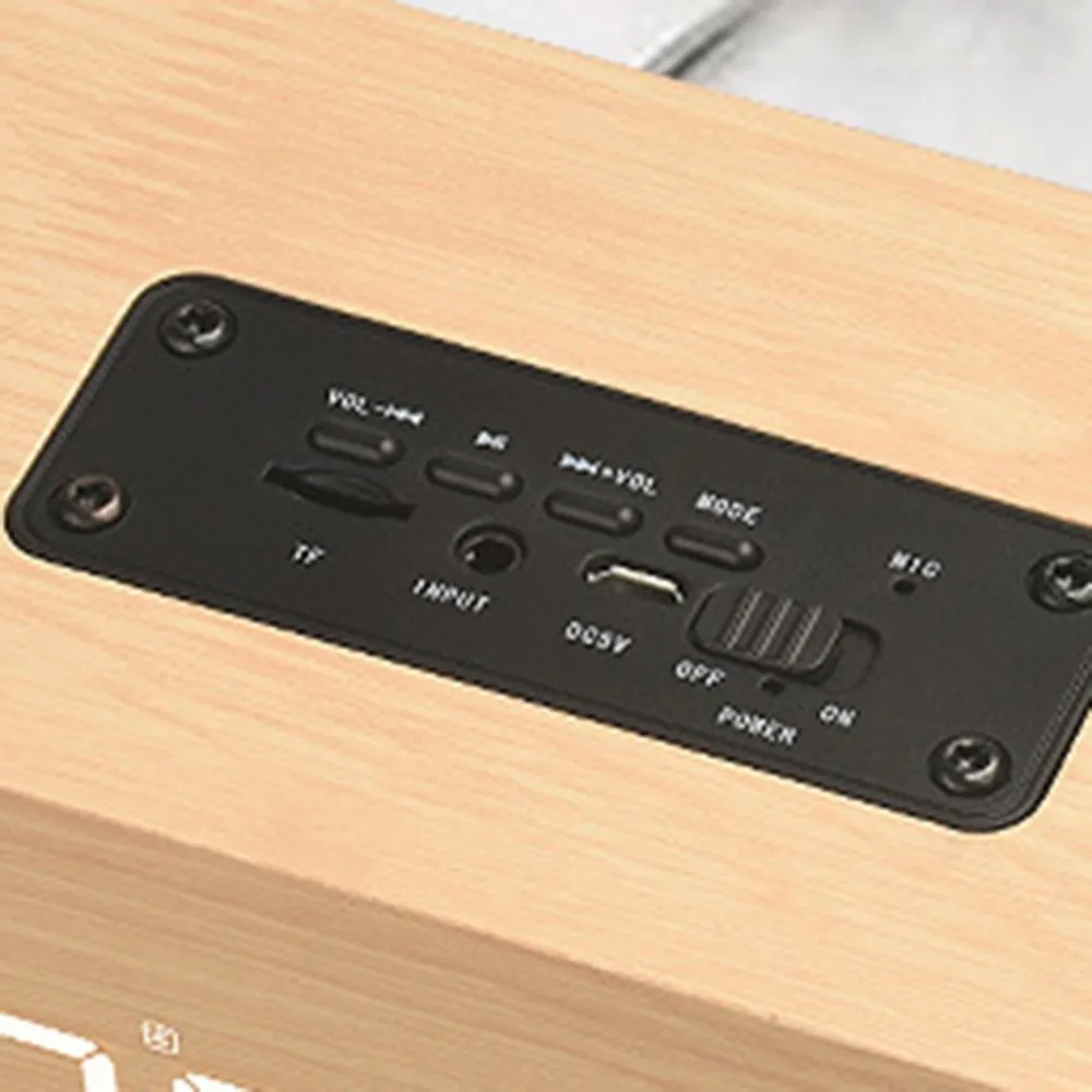 Беспроводной Bluetooth динамик Саундбар Портативный hifi шок бас деревянный Bluetooth Саундбар звуковая панель caixa де сом