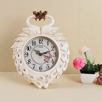 Desk Clock D Цветочный будильник, европейские домашние часы, Настольный светильник, будильник, цифровой механизм, Mesa De Som, настольные часы QLA028 - Цвет: Desk Clock D