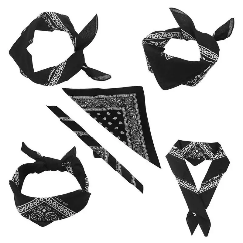 1 шт Высокое качество Headtie квадратный шарф бандана унисекс головной убор Хип-хоп волос повязка-шарф шеи наручные повязка