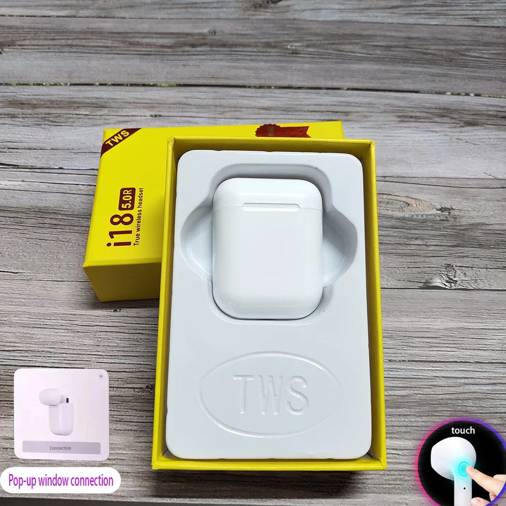 I18 tws беспроводные наушники Air in Ear Bluetooth наушники 5,0 вакуумные наушники гарнитура Сенсорное управление для apple iPhone xiaomi