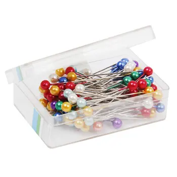 

Nickel plating Wedding Sewing Craft Ball Head Pins Box of Approx. 80pcs Color mixing