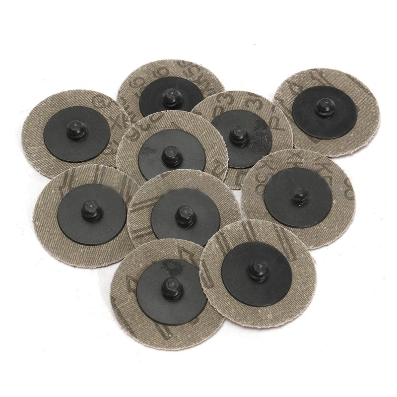 10Pcs 36 Grit 2 inch Roll Lock Sanding Discs Type R Roloc Sander Abrasive For Rotary