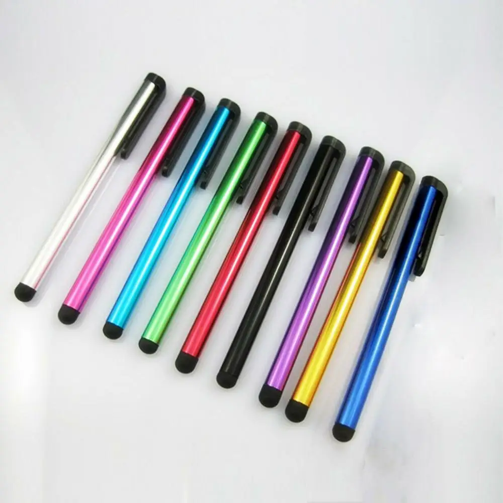 

Hot 10pcs Capacitive Touch Screen Metal Stylus Pen Touch Suit Clip Design Universal Pencil for Smart Phone Tablet Dropshipping