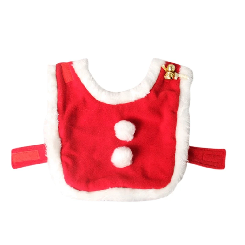 Рождественский костюм для домашних животных, накидка для собак, кошек, милая плюшевая кружевная накидка Санта Клауса с шапочкой, Красный Регулируемый шарф, нагрудник для CatsCC