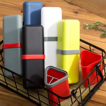 

1PC Portable Toothbrush Box Triangle Travel Toothbrush Set Hiking Camping Protection Storage Box Wash Cup Cosmetics
