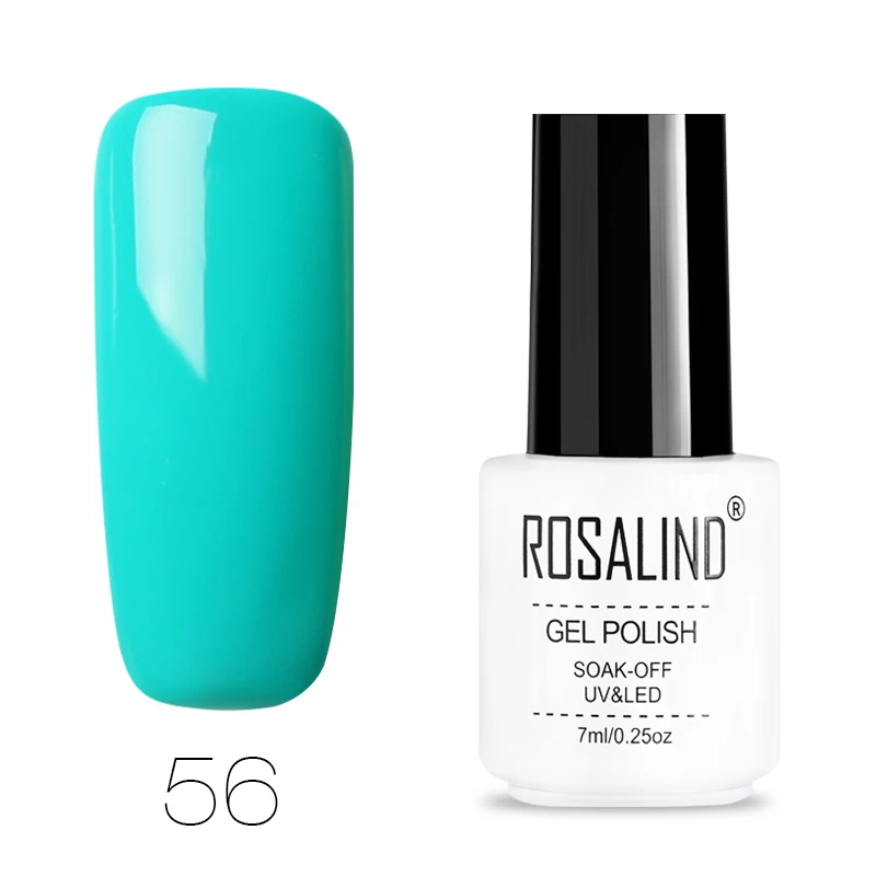 RC56 ROSALIND классический сплошной Цвет гель лак для ногтей все для маникюра ногти маникюр Топ База Набор дизайн ногтей гель лаки - Цвет: RC56