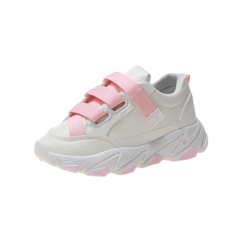 pink Новинка года; детская повседневная обувь из искусственной кожи; обувь на мягкой подошве для мальчиков и девочек; детская спортивная обувь; обувь для маленьких детей; брендовые Детские кроссовки - Цвет: pink