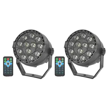 

12LED Stage DJ Disco Light KD-USB IP44 Waterproof Wedding Projector KTV Bar Club RGB Par Lamp with Remote Control US/EU