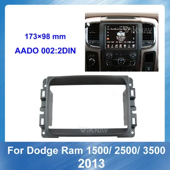 

2 din Radio Fascia for Dodge Ram 1500 2500 3500 2013 Stereo Audio Panel Mount Installation Dash Kit Frame Adapter Radio Stereo